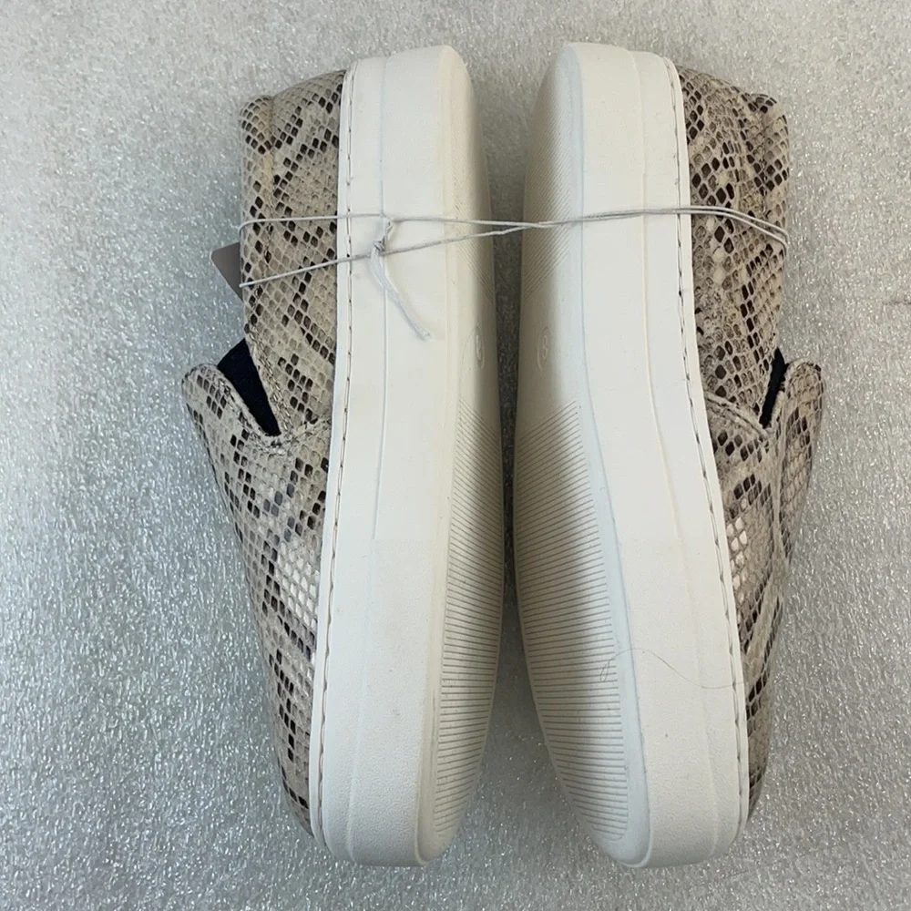 Bibi Faux Leather snakeskin Platform Sneakers Shoe Gray Size 8 NWT new